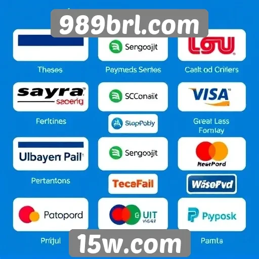 Métodos de pagamento disponíveis no 989brl.com